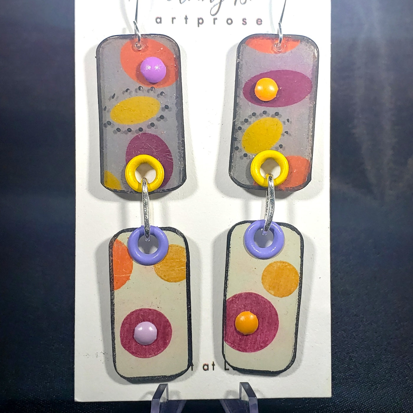 Ellipse and Grommet Earrings