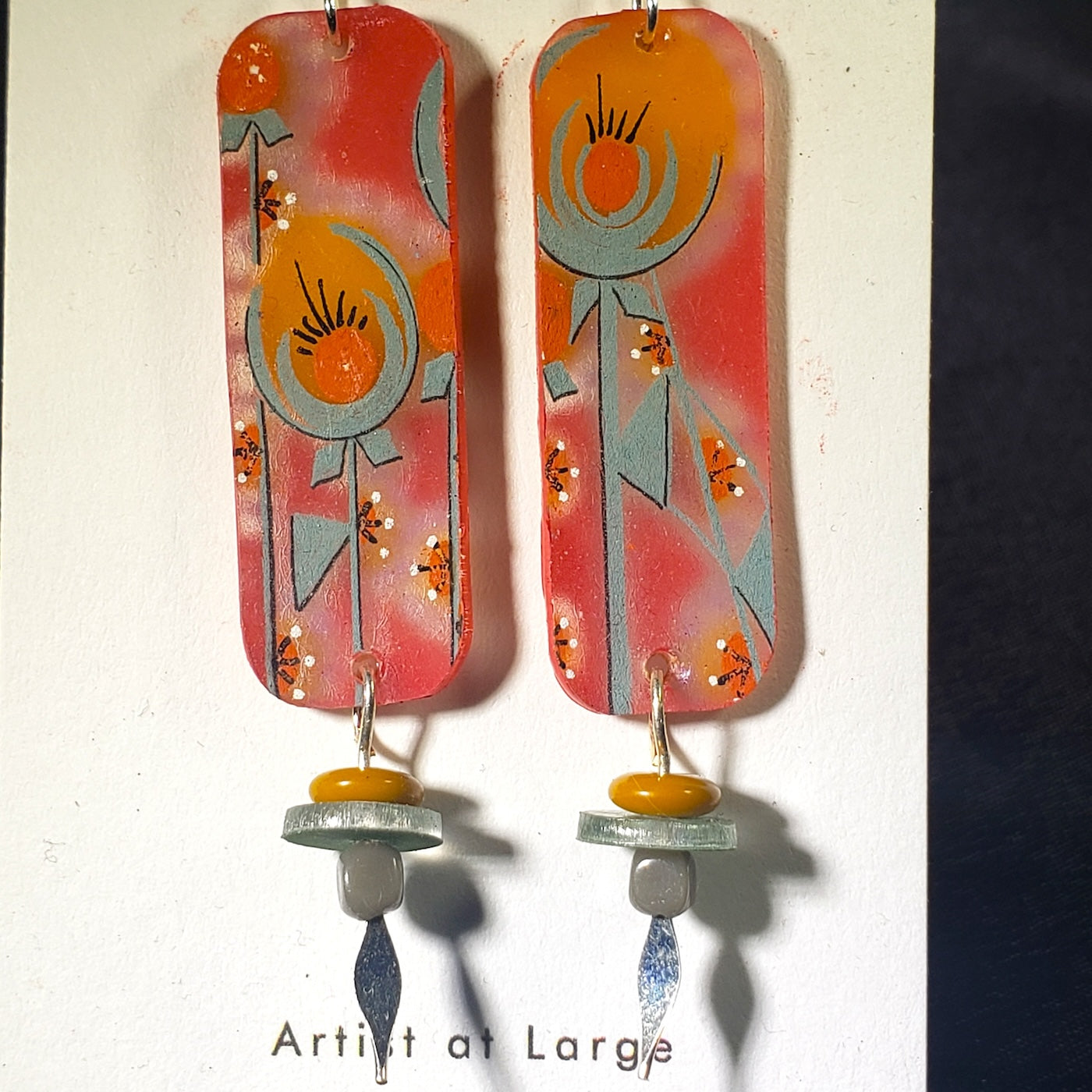 Red Blossom Earrings