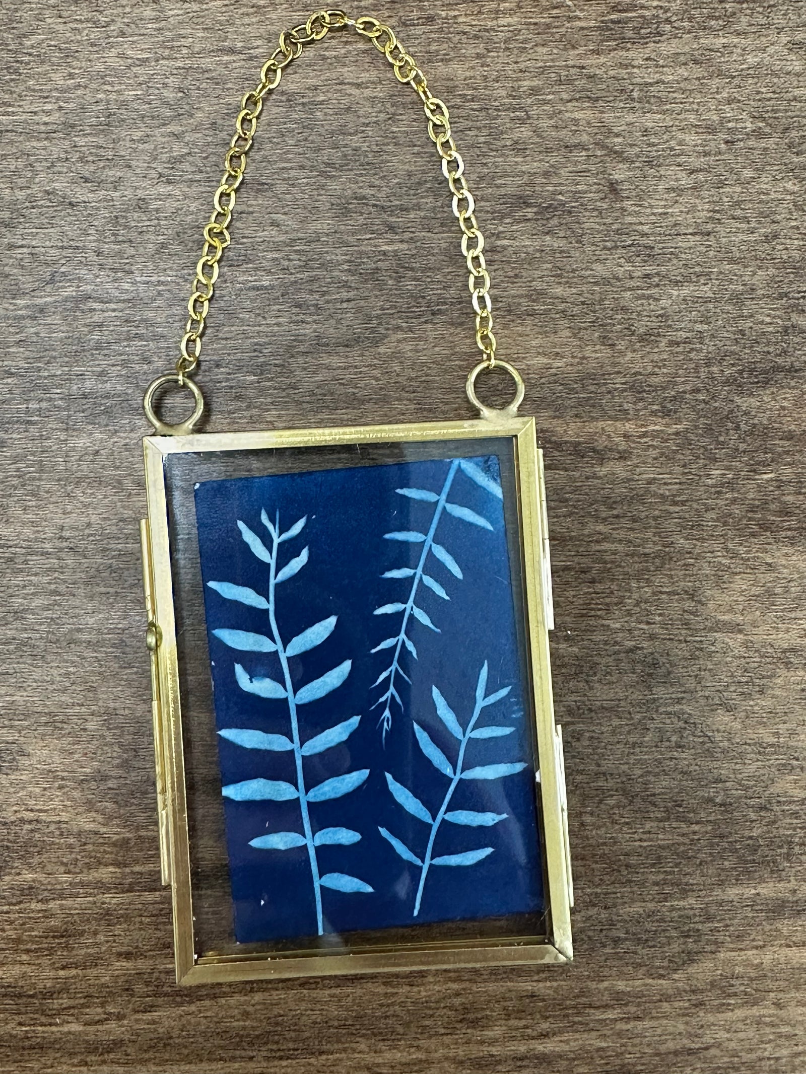 Blue Ferns Framed Mini