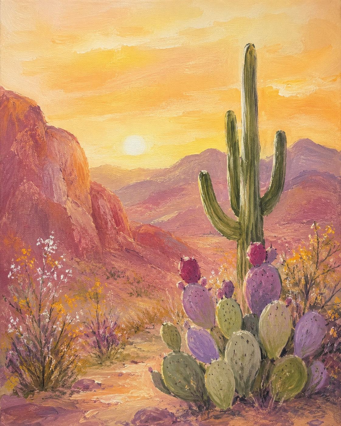 Desert Glow Acrylic Painting Art Class Sat. 10.31.26 @ 1:00PM