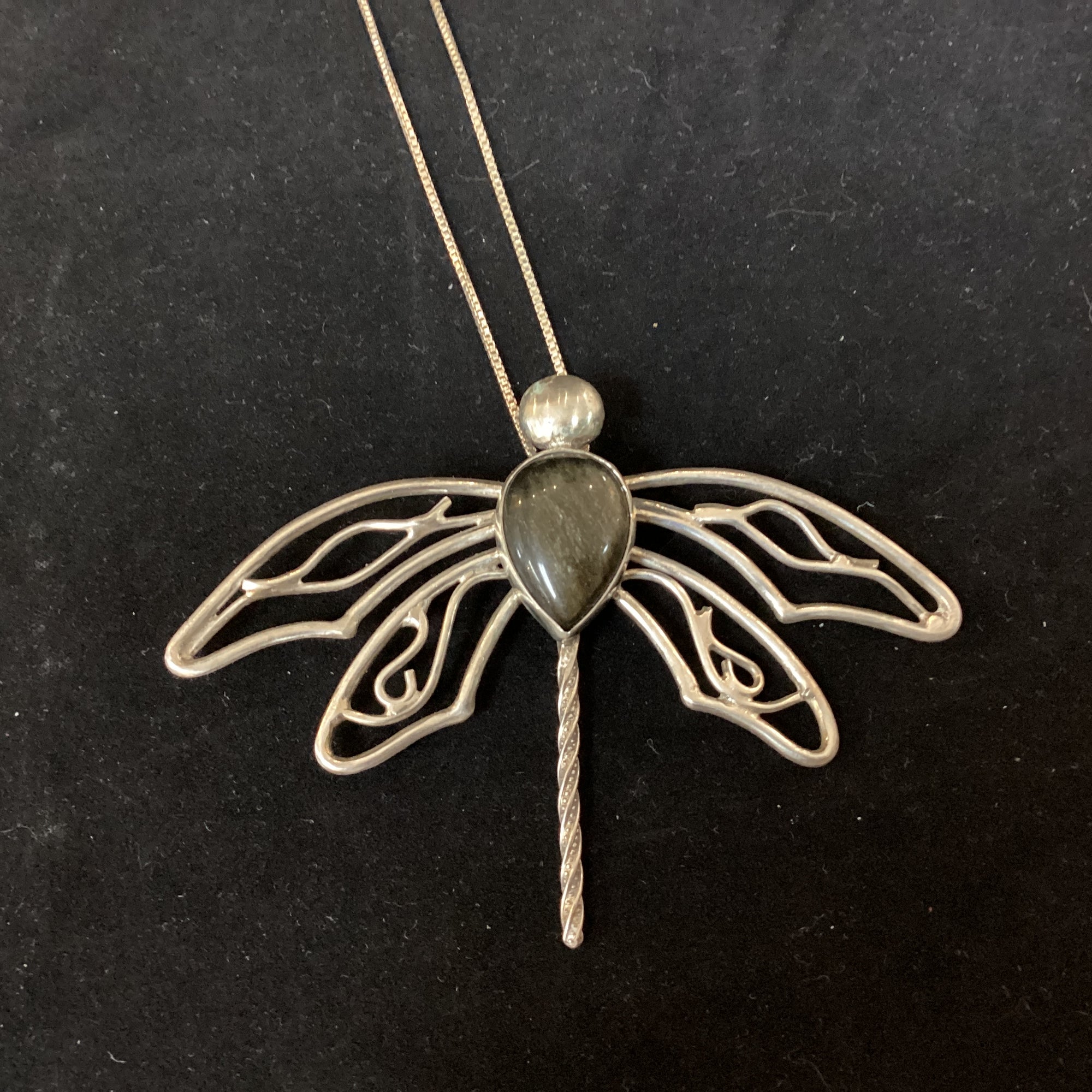 Necklace Moonstone Dragonfly Sterling