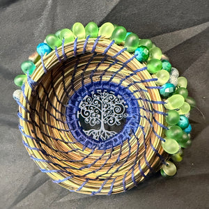 Emerald Shade Pine Needle Basket