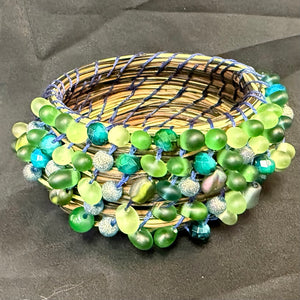 Emerald Shade Pine Needle Basket