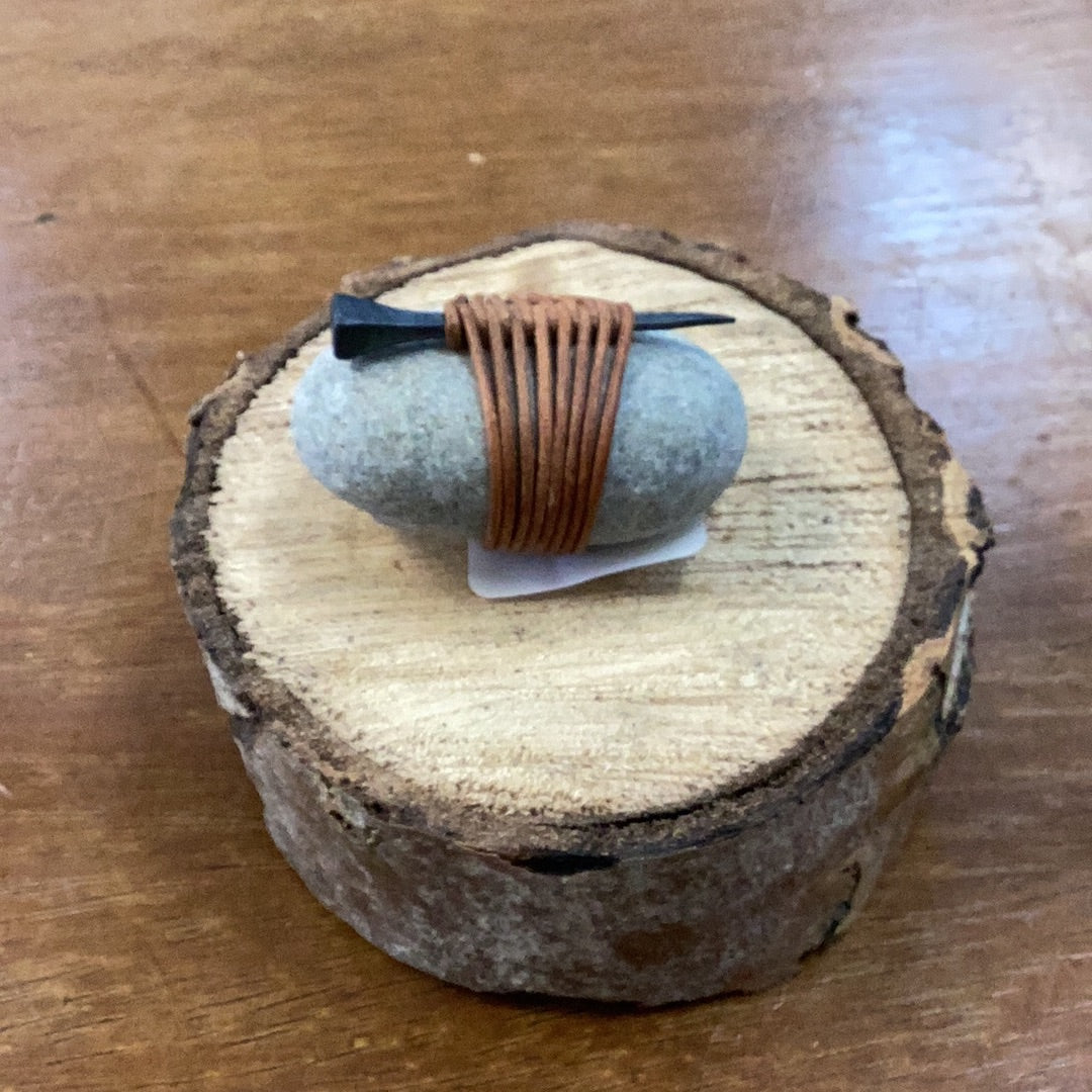 Leather Wrapped Rocks $12
