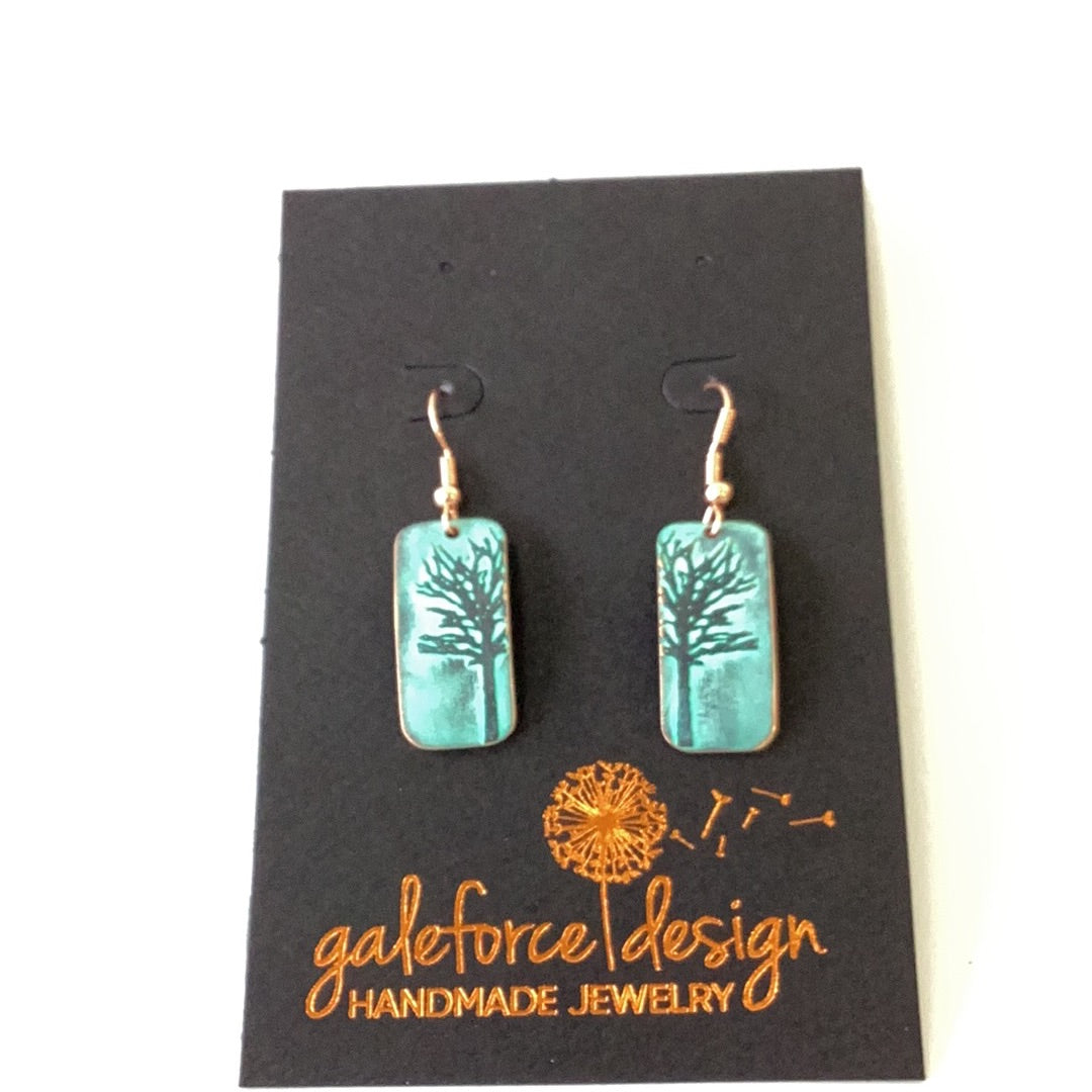 GS 1117 Tree (B), Copper Earrings