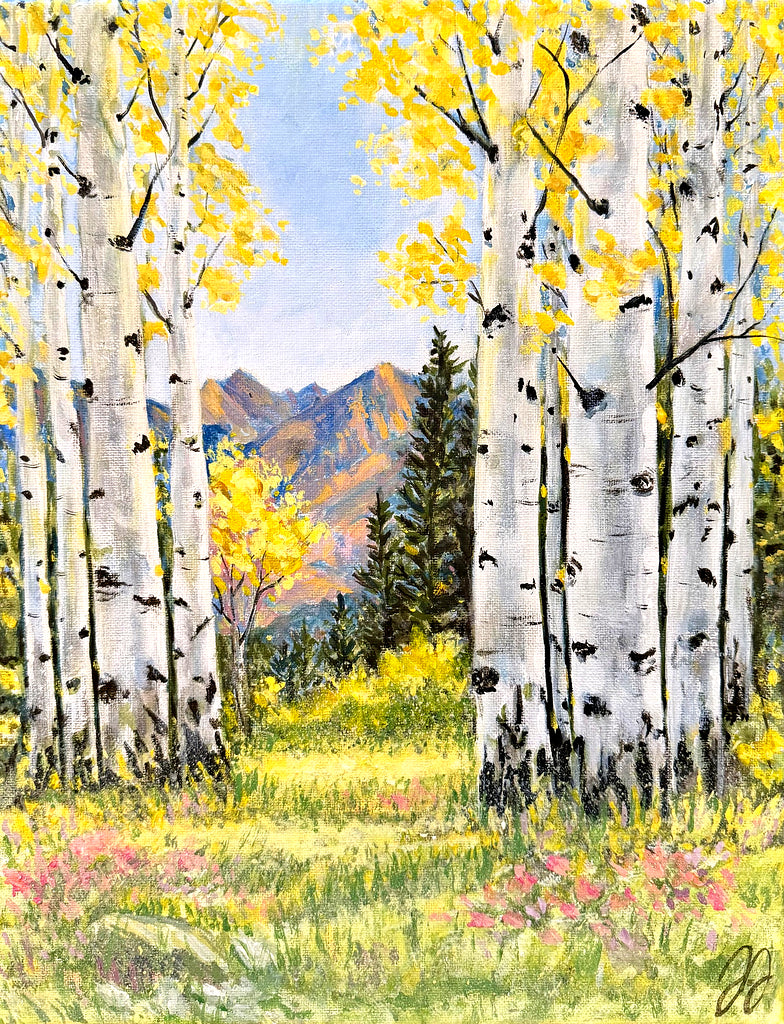 Aspen Mountain Meadow Glow Canvas Print