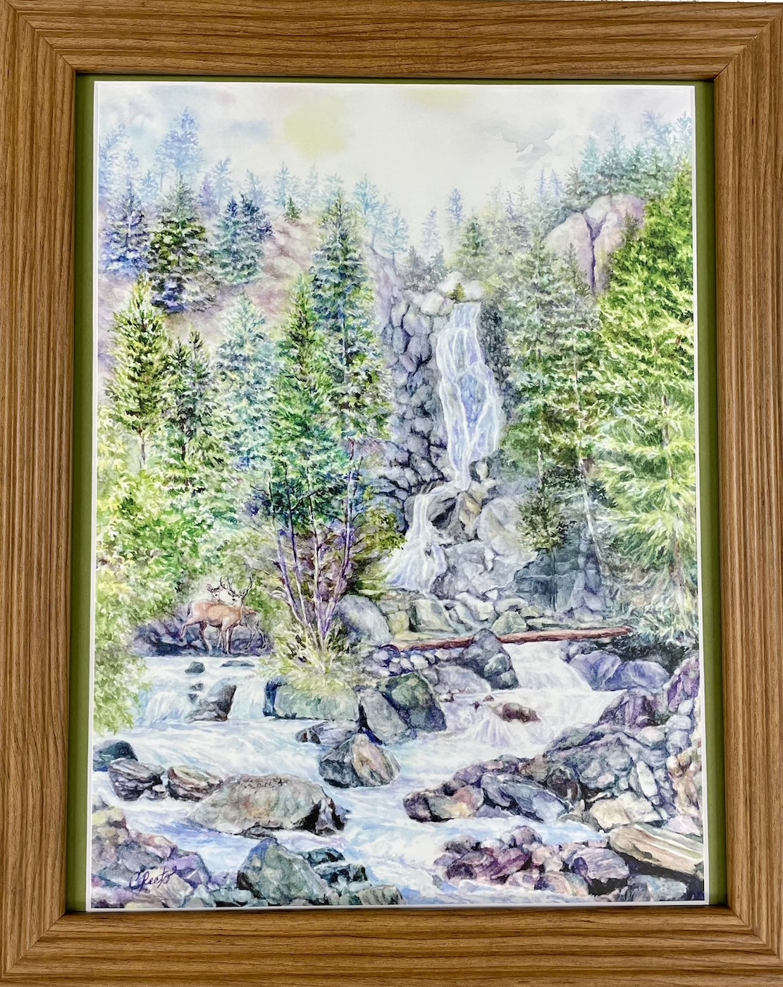 Steamboat's Mighty Fish Creek Falls, 11x14 framed art