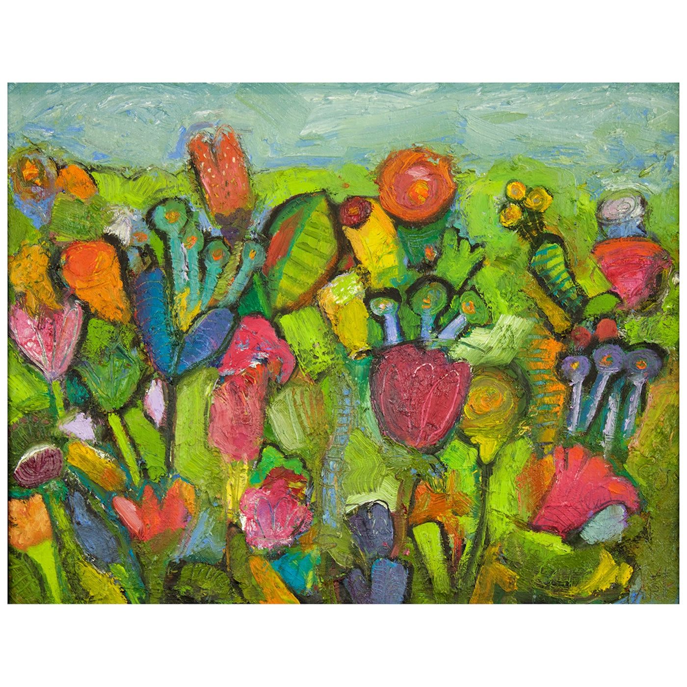 Floral Frenzy - Archival Geclee Art Print with Mat