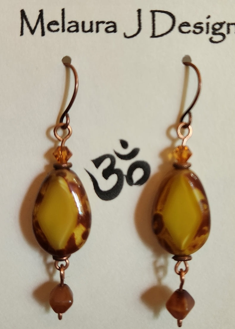 Earrings-Giraffe Glas