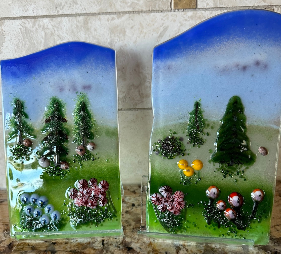 Glass mountain meadow