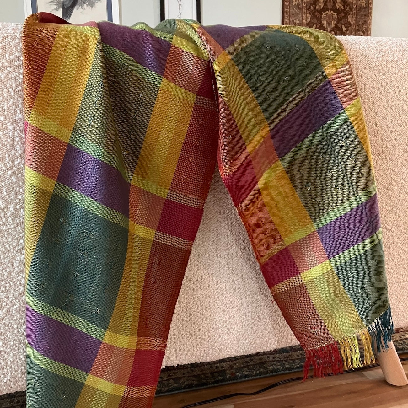 Gold, Red and Blue Weaving