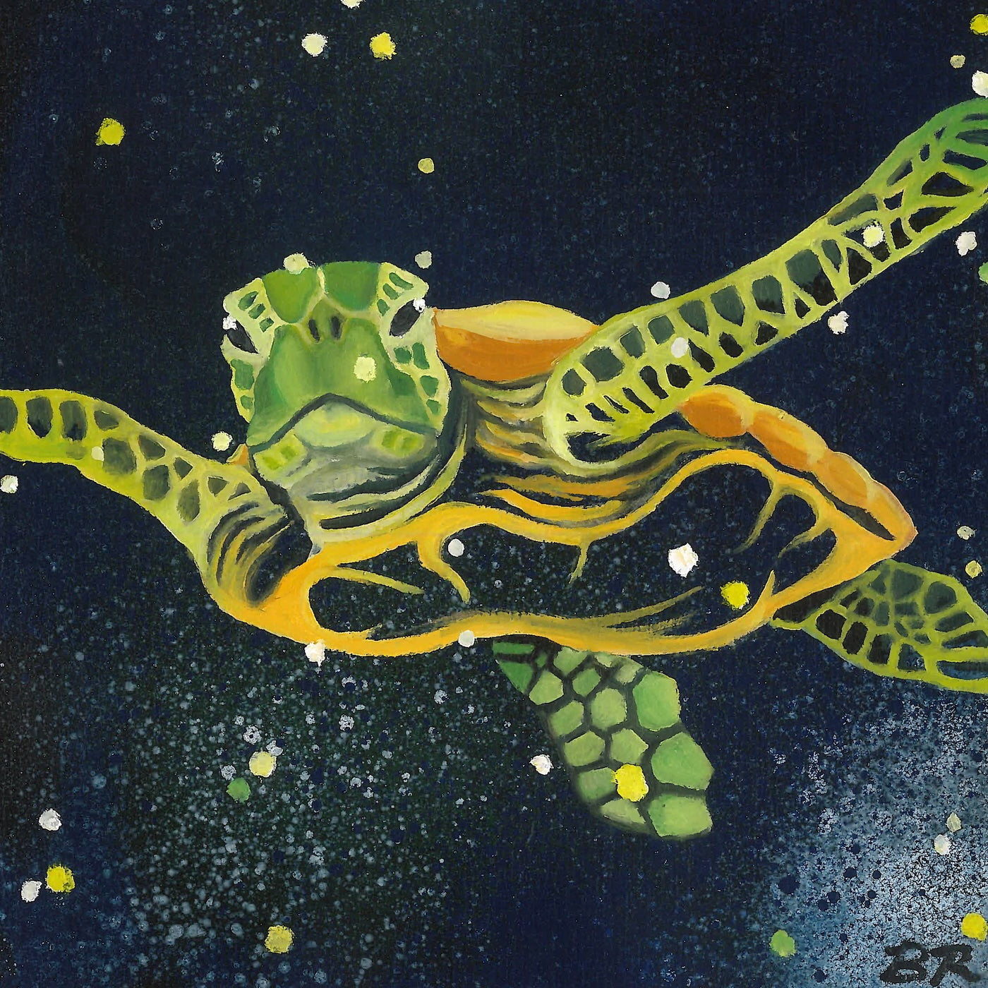 Celestial: Golden Sea Turtle •Prints Now•