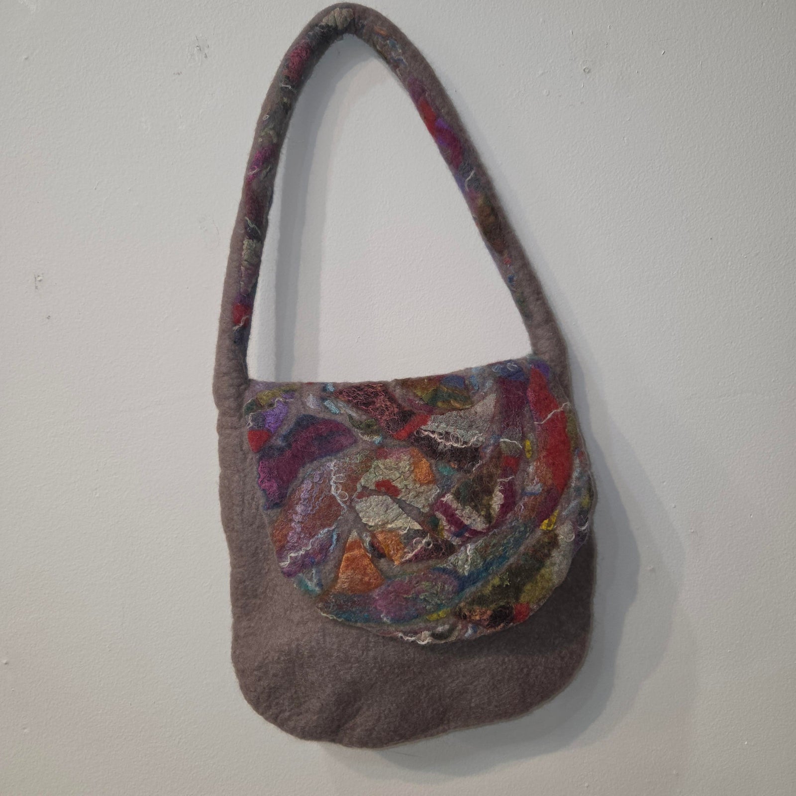 Grey Purse-Collage Flap