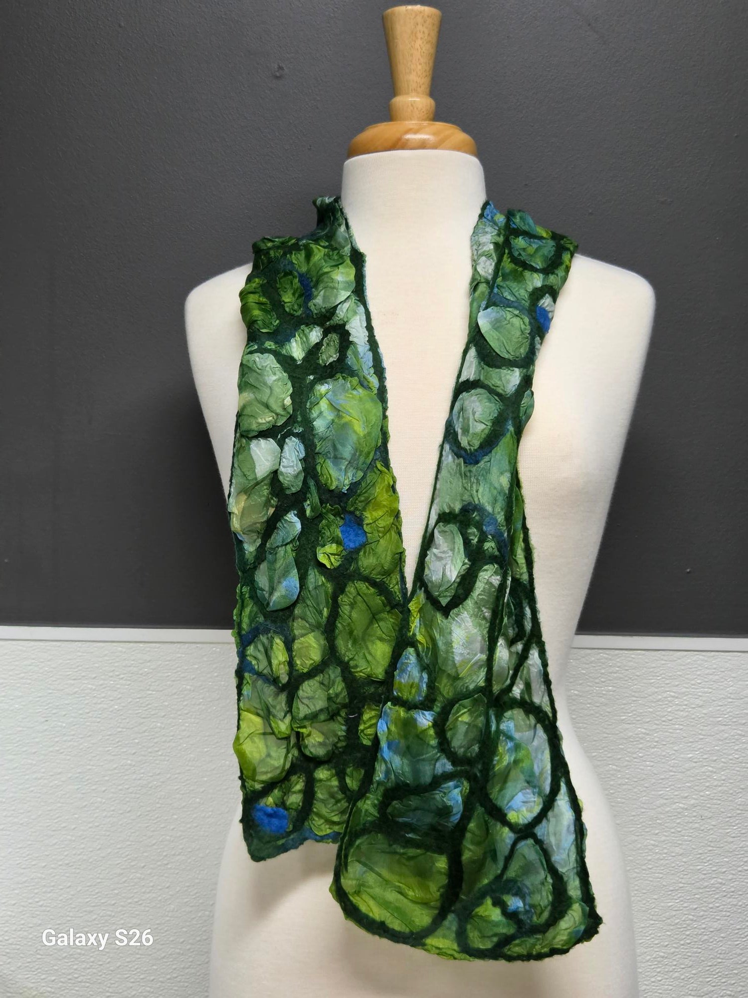 Green Painted Scarf