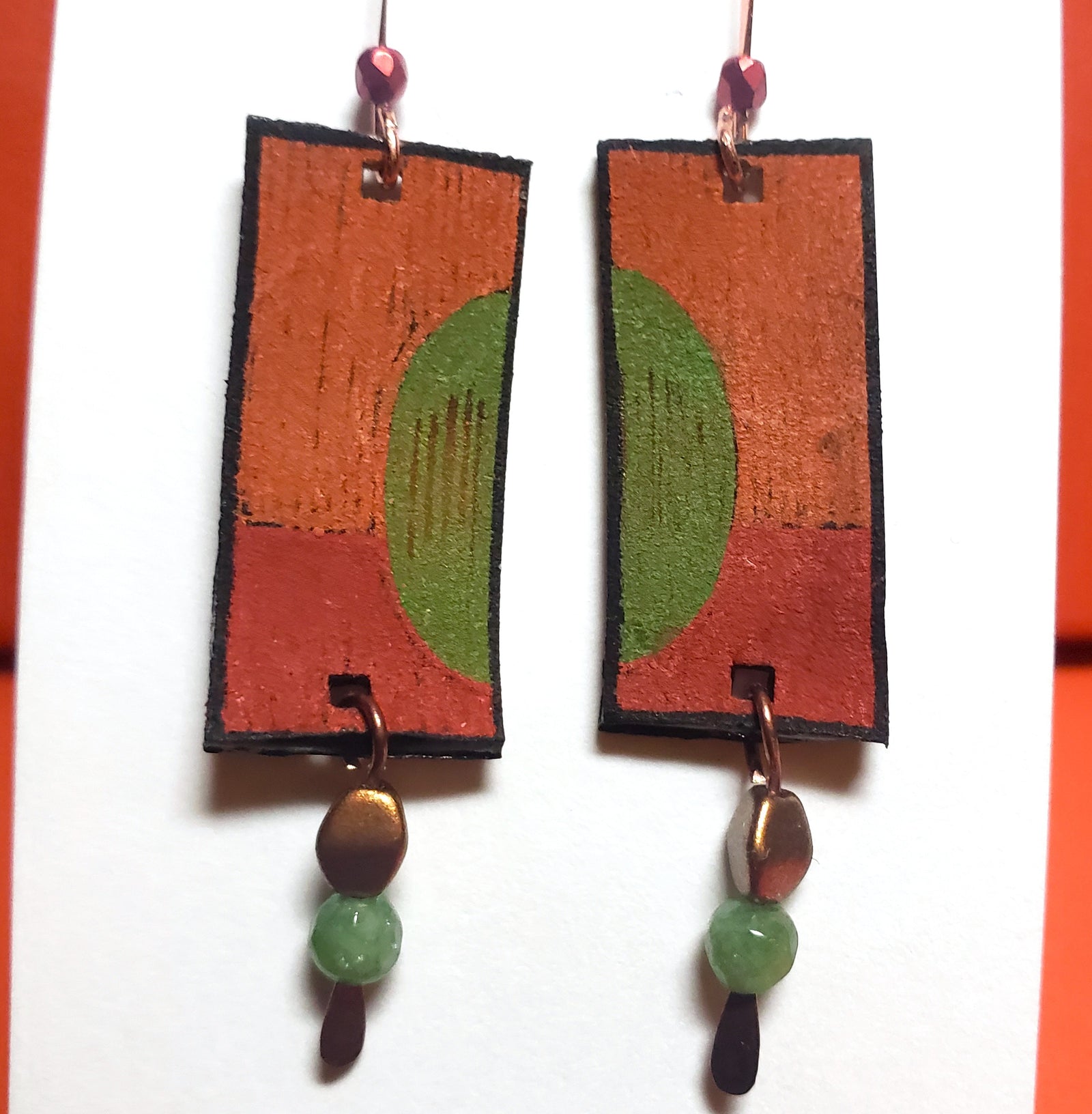 Green Sun earrings