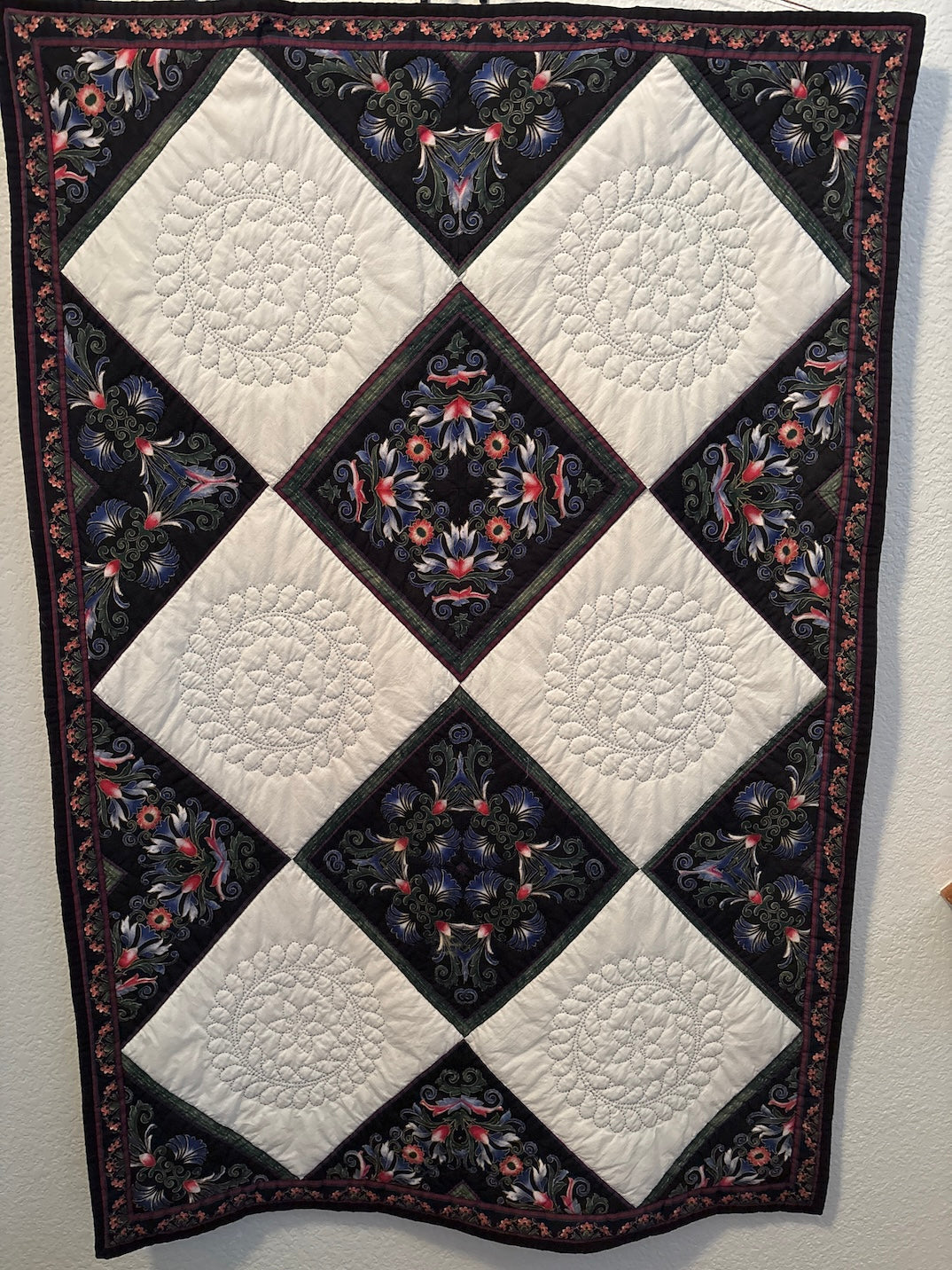 Hand quilted Wreath Wall Hanging