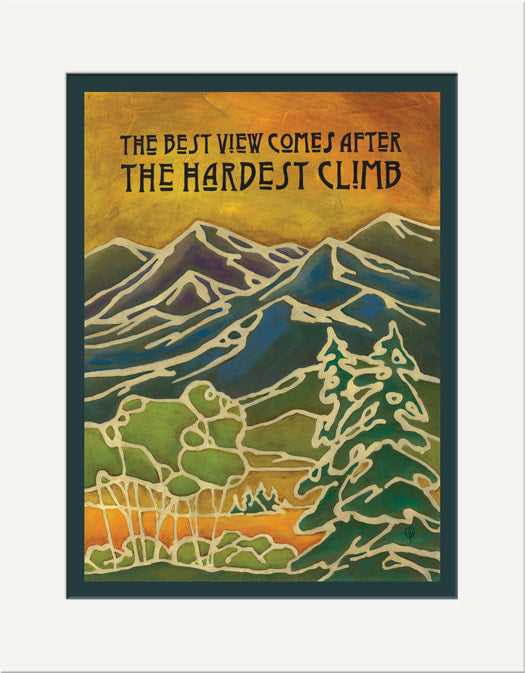 Hardest Climb: Matted Print