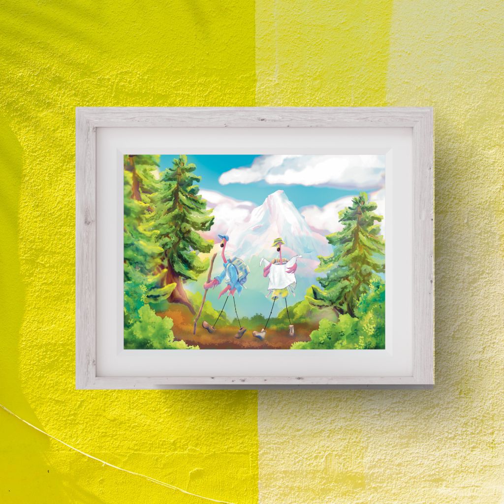 Hike the Mountains Framed Print