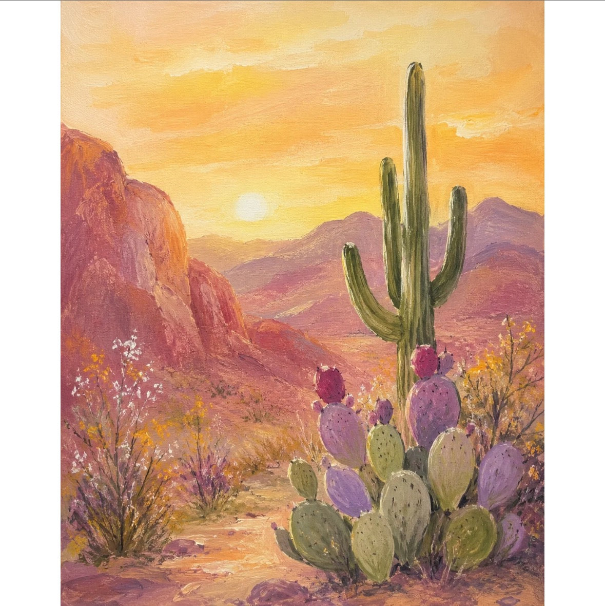 Desert Glow Acrylic Painting Art Class Sat. 10.31.26 @ 1:00PM