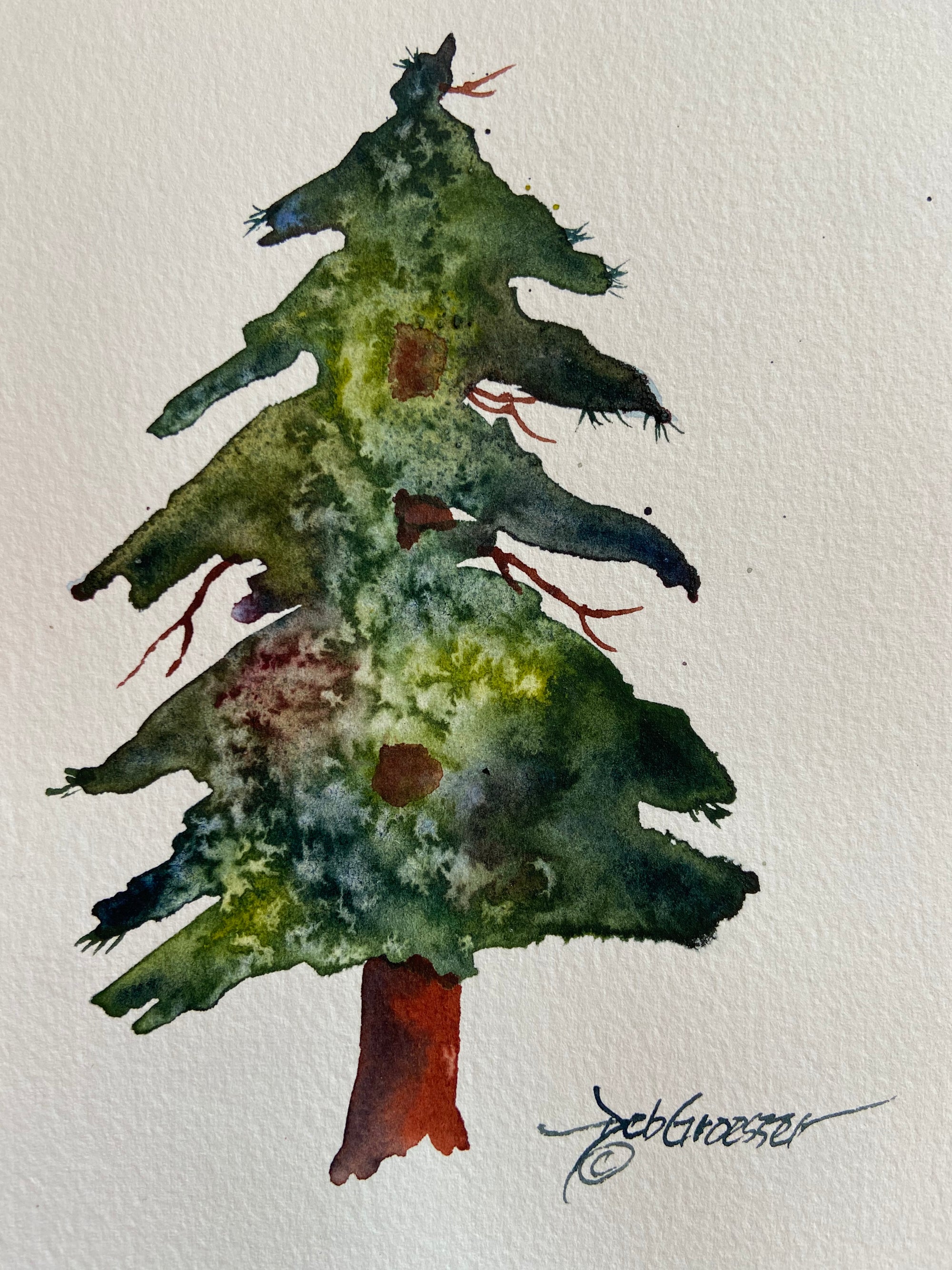 102 Watercolor Art Class: Holiday Mini Paintings 12.6.25 @ 1P