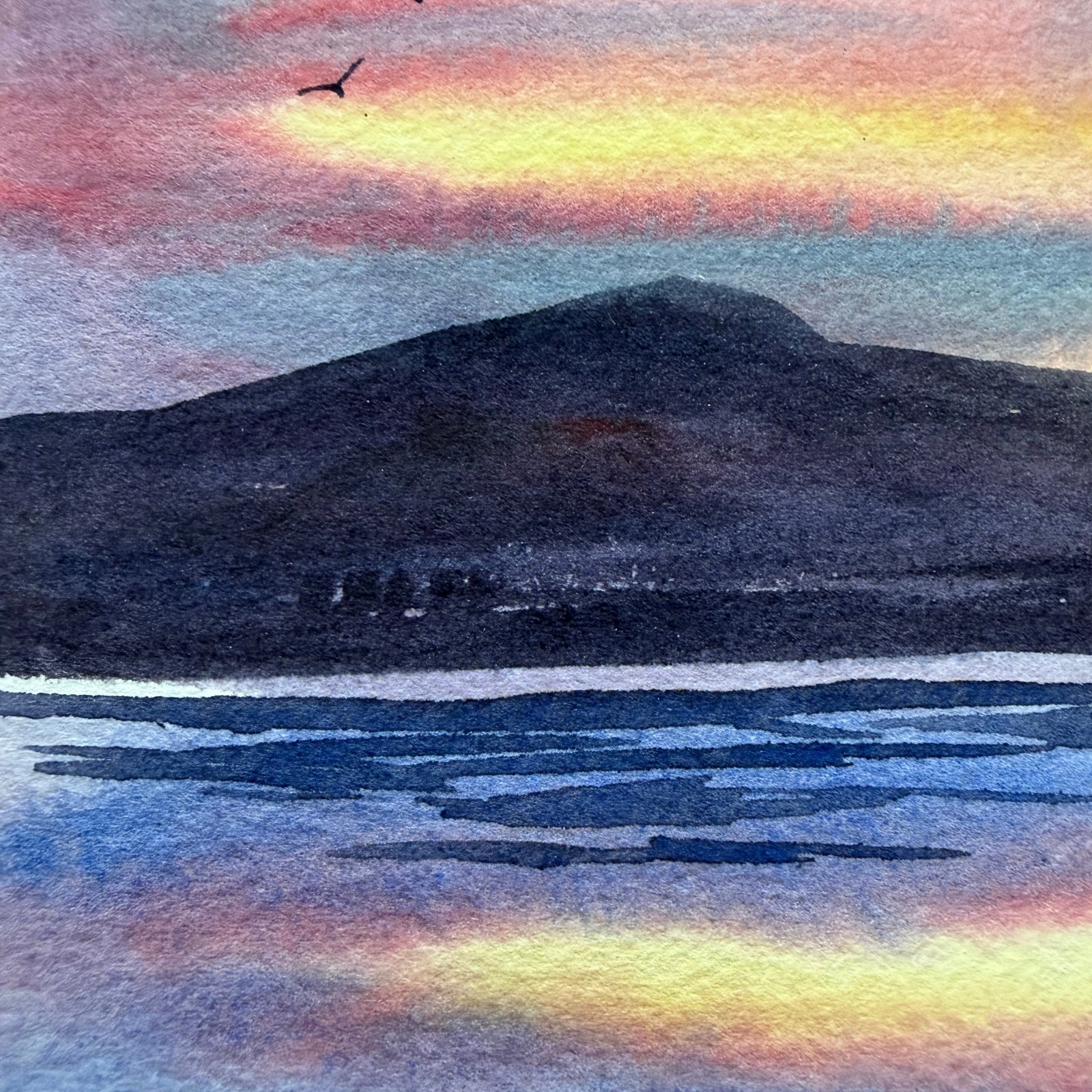 Beginner Watercolor- Landscape with skies mountains and trees Thurs. 5.21.26 @ 1:30P