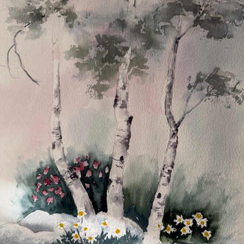 Watercolor Magic: Fall Trees and Bonus Succulents Art Class at the Gardens on Spring Creek - Sun. 8.23.26 @ 11A