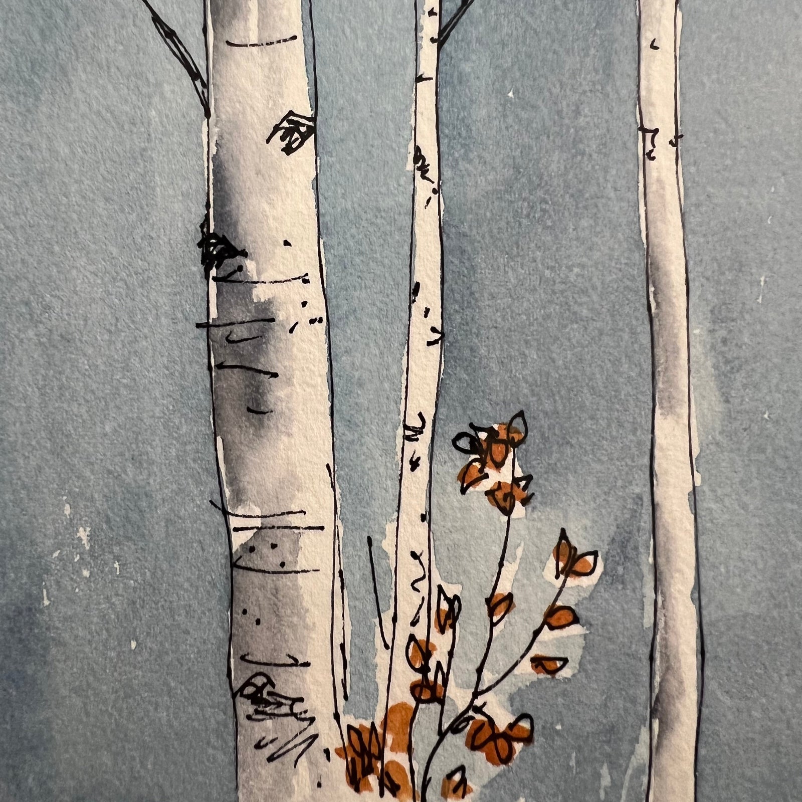 Beginner Watercolor Aspens & Trees Art Class Thurs. 10.8.26 @ 1P