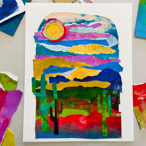 Gelli Plate Landscape Collage Art Class - Thurs. 12.12.24 @ 6P