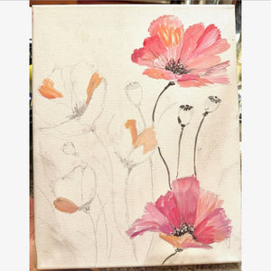 Poppies and Petals: Acrylic Painting on Canvas at the Gardens on Spring Creek- Saturday 11.7.26 @ 9:30am