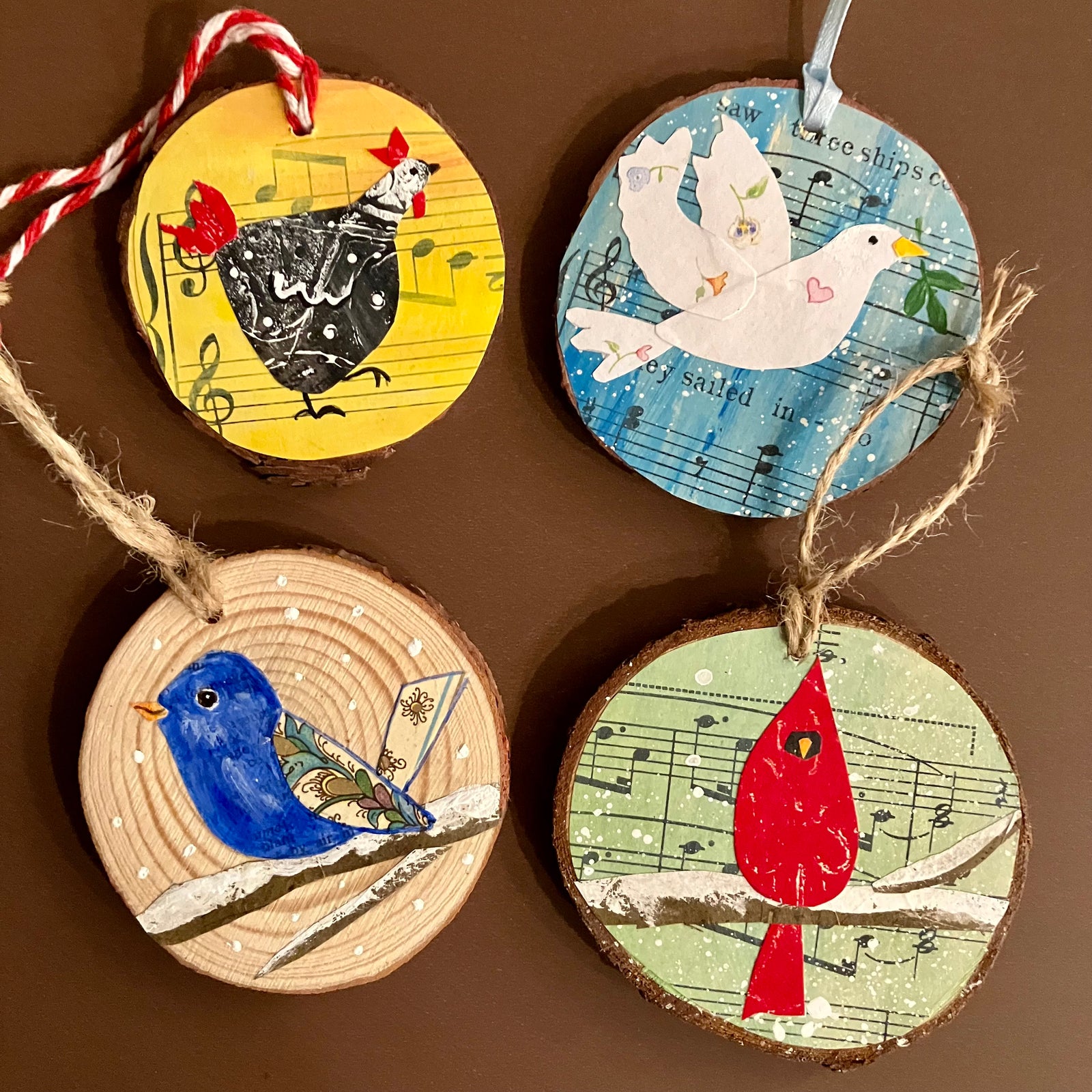 Mixed Media Holiday Ornament Art Class Thurs. 12.11.25 @ 5P