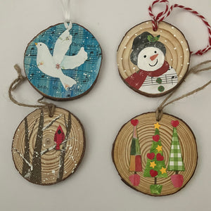 Mixed Media Holiday Ornament Art Class Wed. 12.02.26 @ 2P