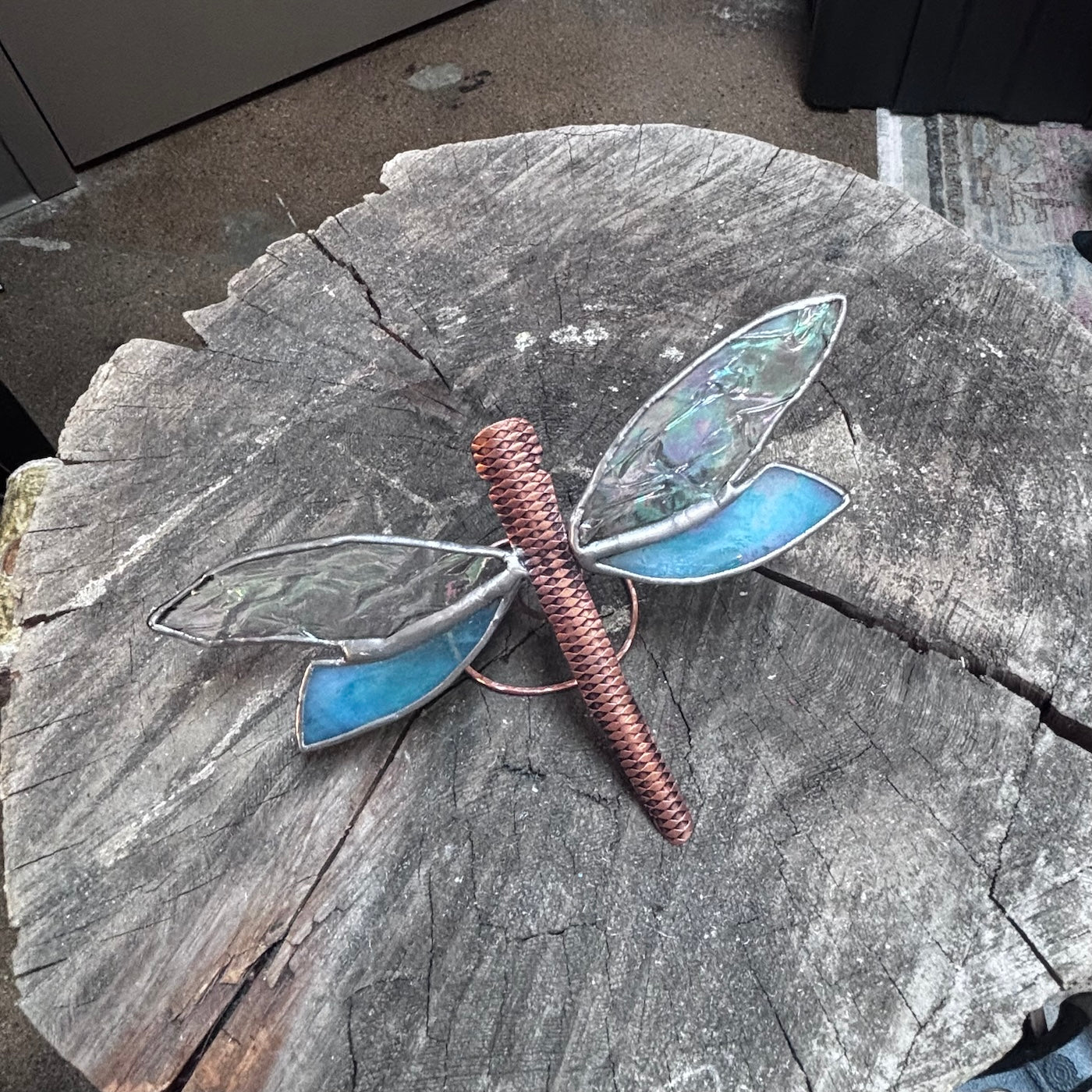 Iridescent Dream - Glass and Copper Glass sculpture