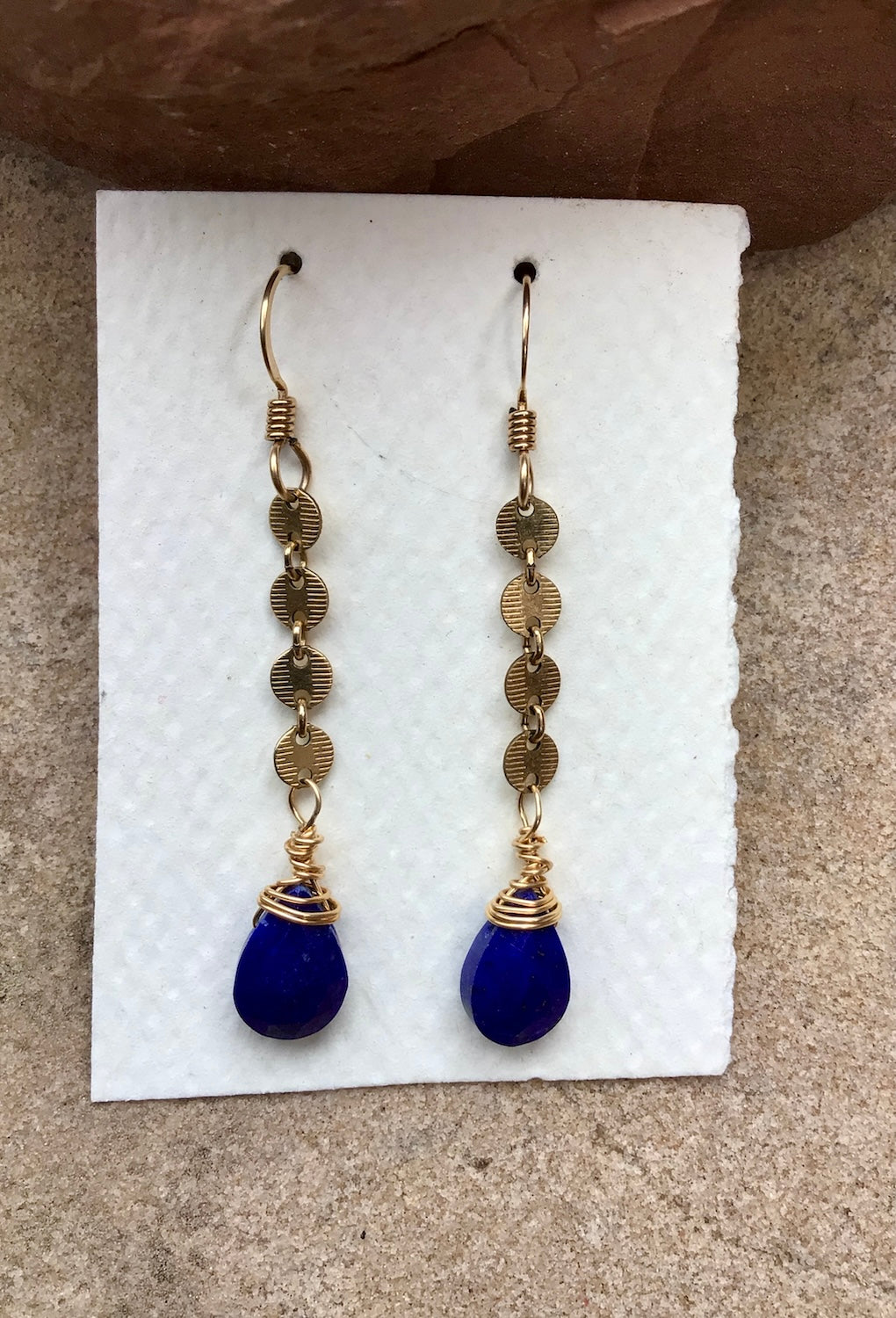 Lapis and Links Earrings-DB13