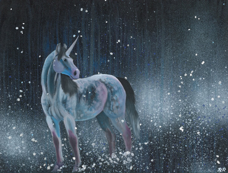 Lavender Unicorn Print