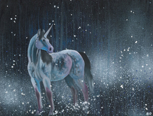 Celestial: Lavender Unicorn Giclee Print - Blue Moose Art Gallery