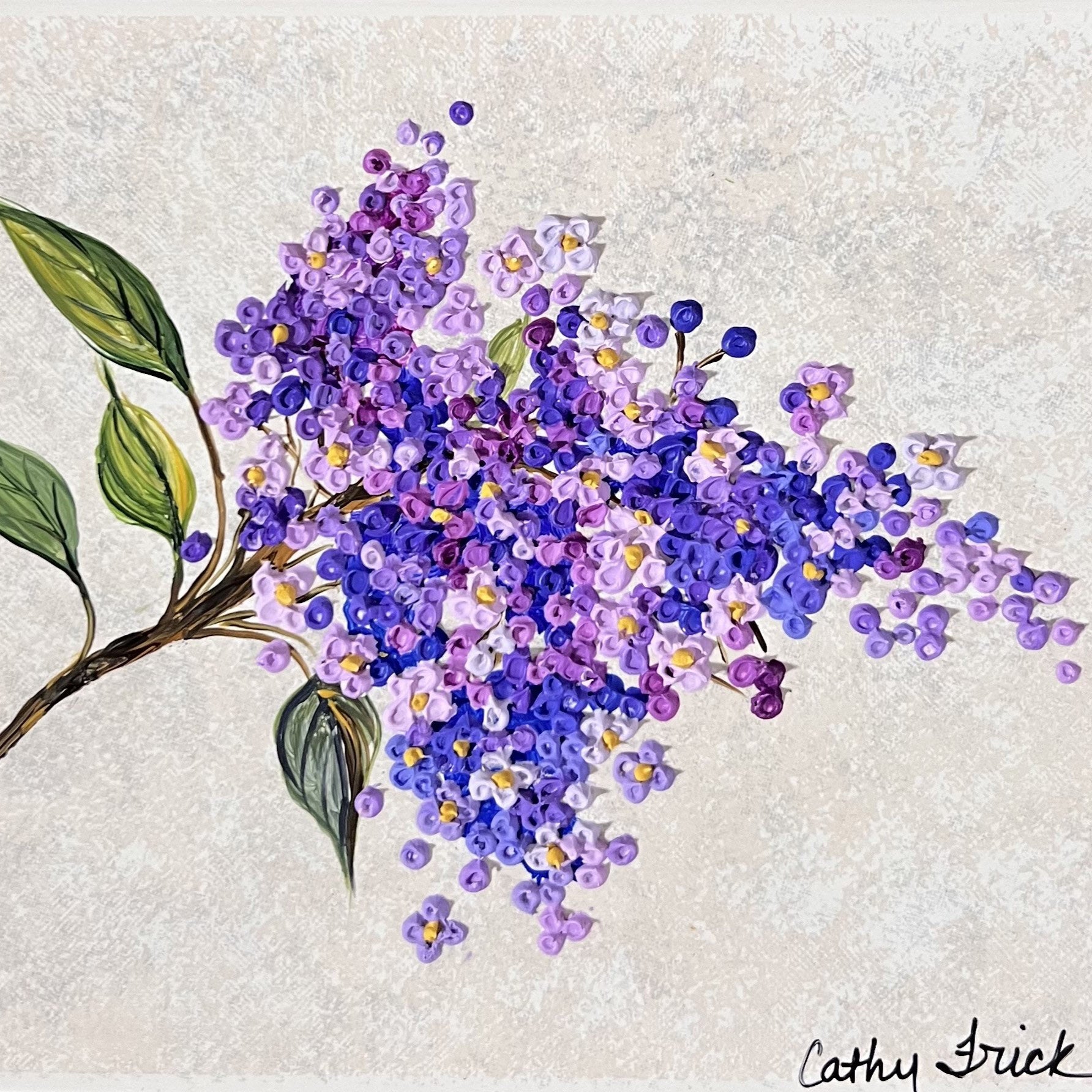 Lilac Texture Painting- Sat. 1.20.24 @ 1P