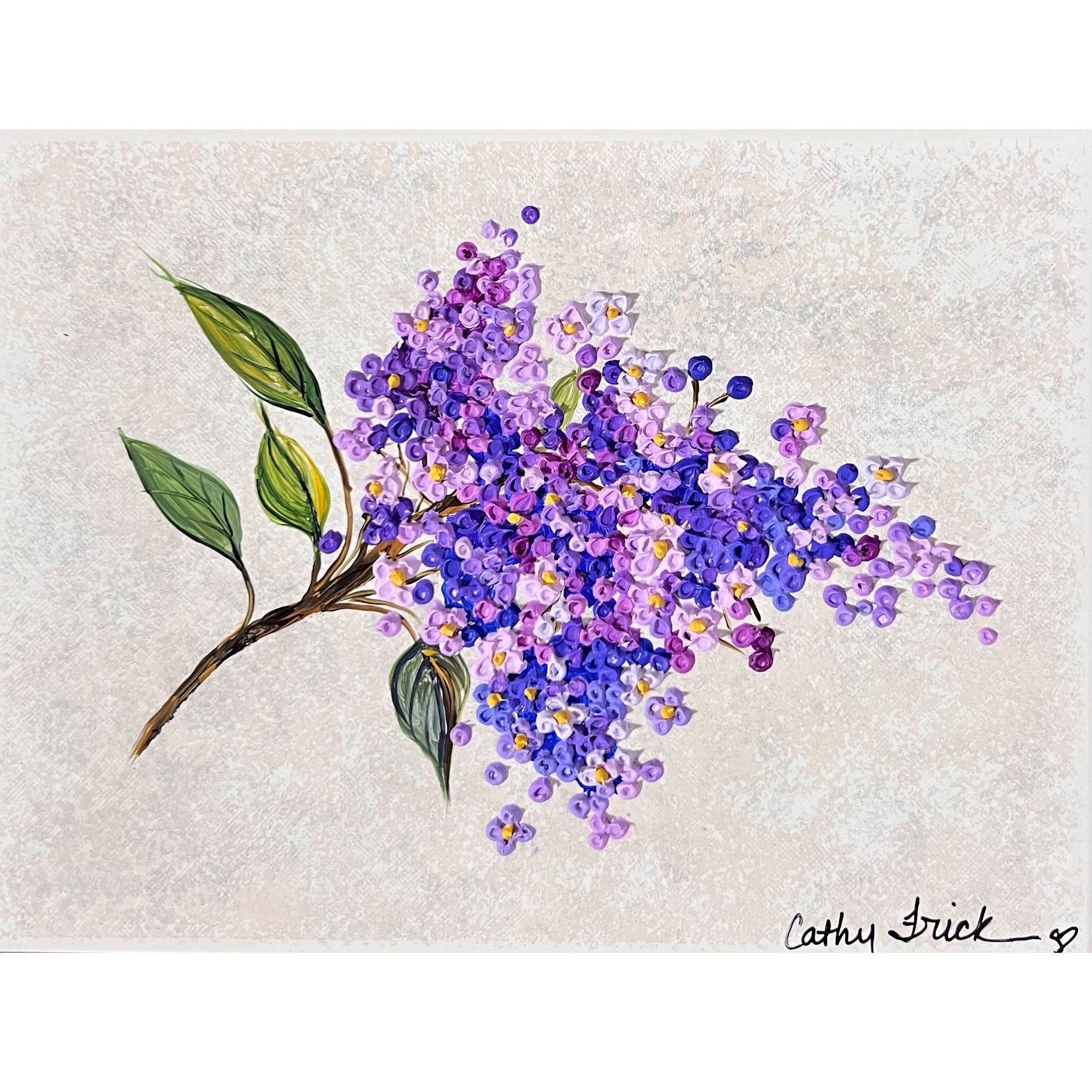 Lilac Texture Painting- Sat. 1.20.24 @ 1P