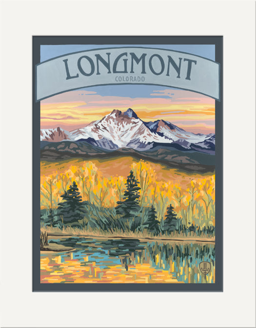Longmont- Matted Print