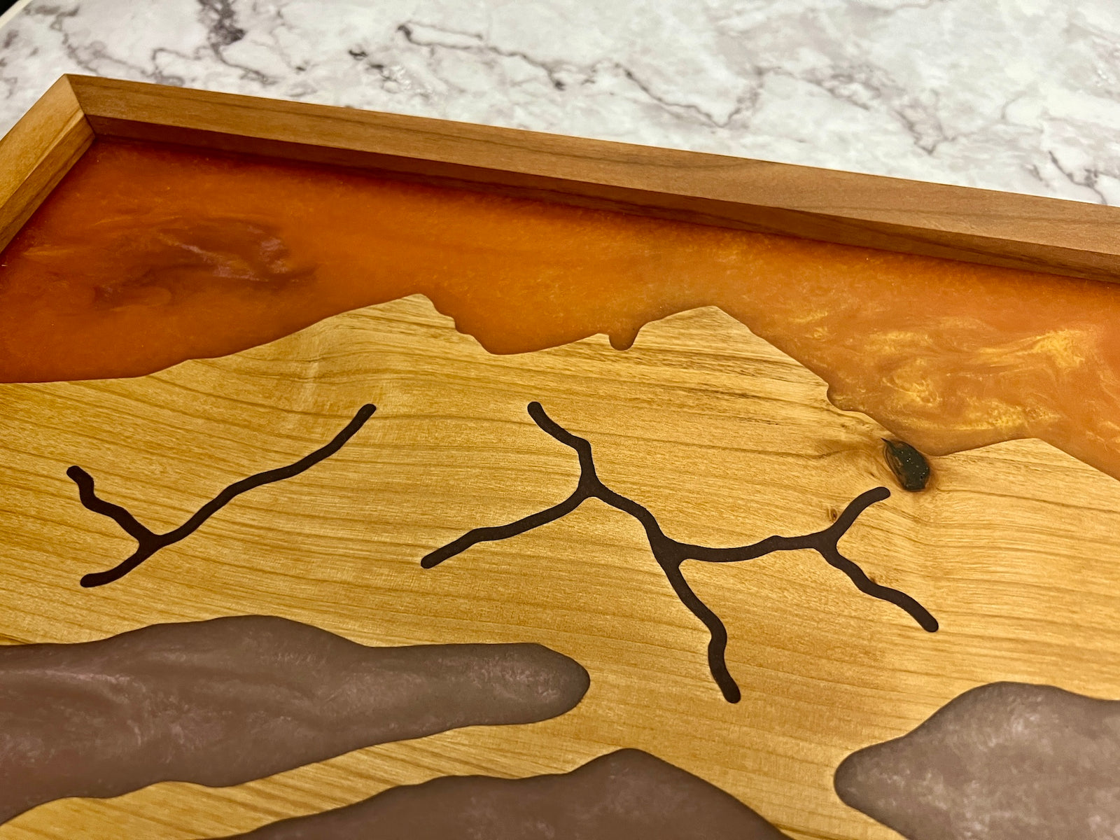 Longs Peak with Orange Sky