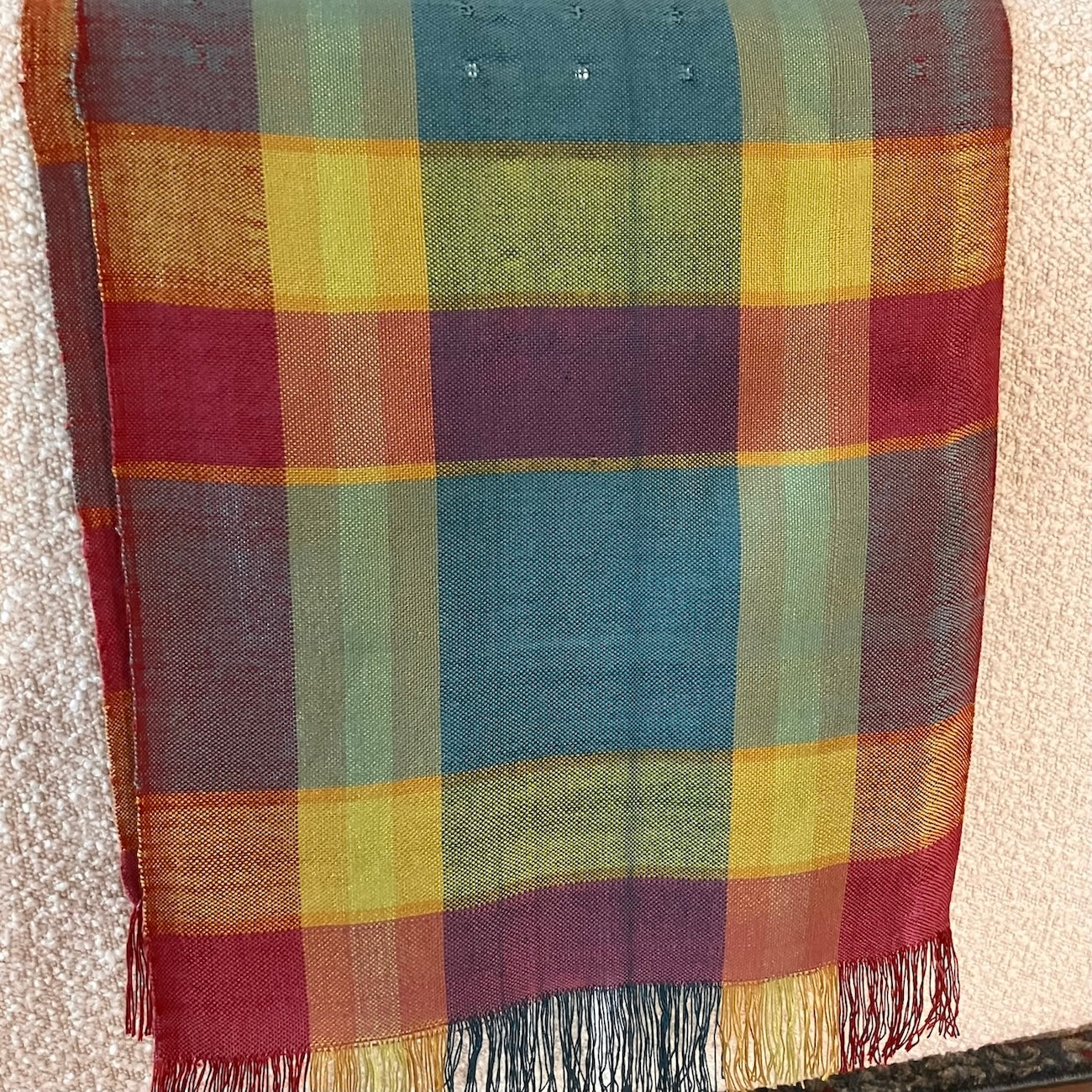 Magenta, Green and Purple weaving
