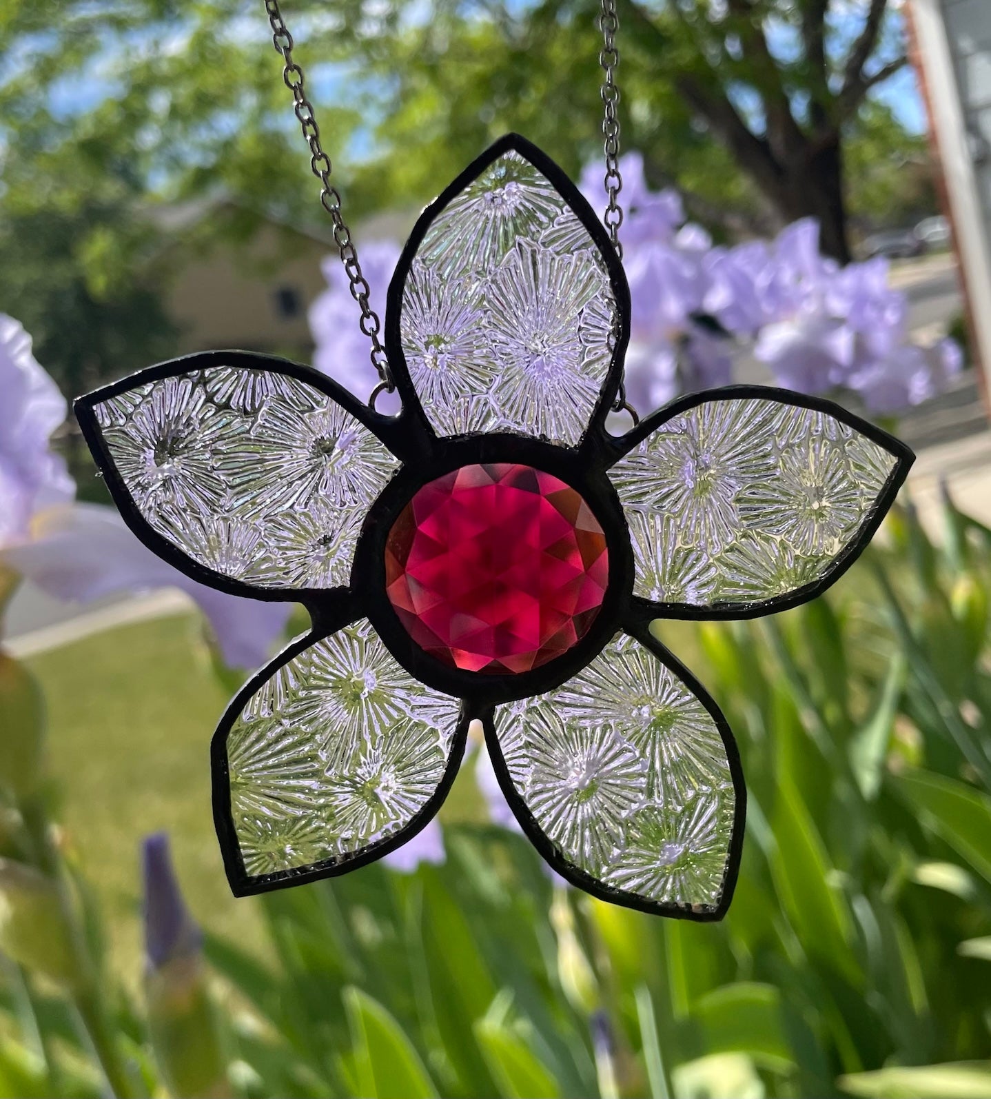 Maroon Iridescent Flower