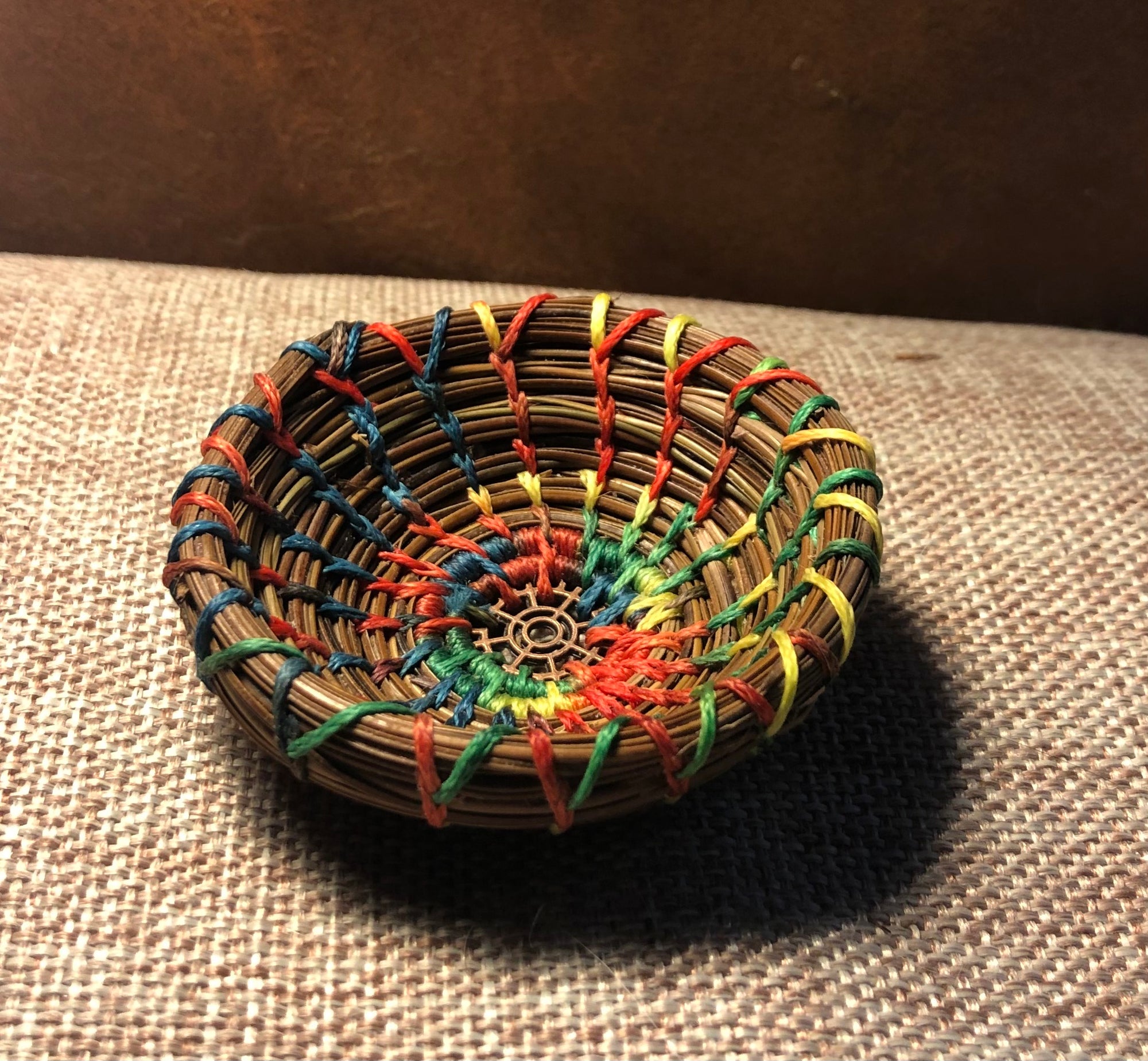 Miniature Rainbow & Copper Basket