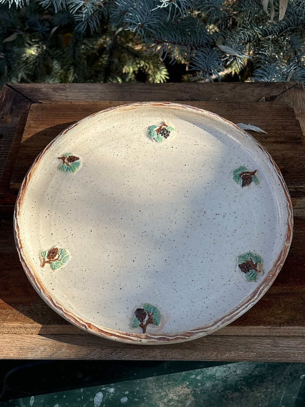 Mini pine cone serving plate