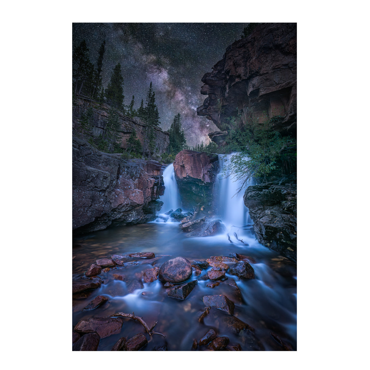 MoonLight Falls Print