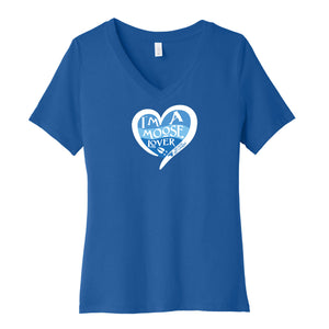 Women's V-Neck Short Sleeve Tees_BLUE