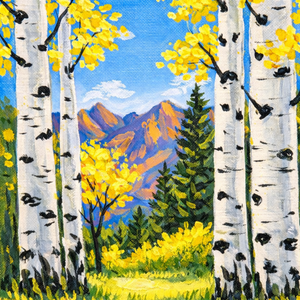 Autumn Mountain Glow Acrylic Art Class Sat. 11.21.26 @1:30PM