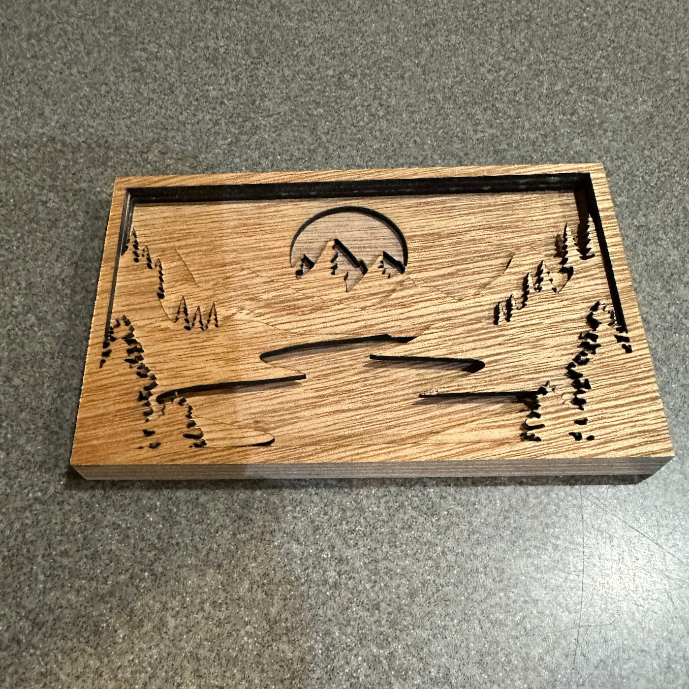 Mountain/Stream Wood Art
