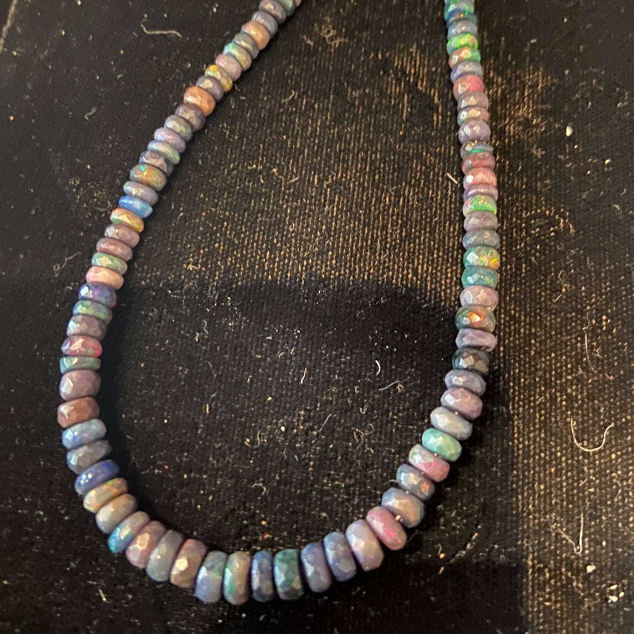 Necklace - black opals