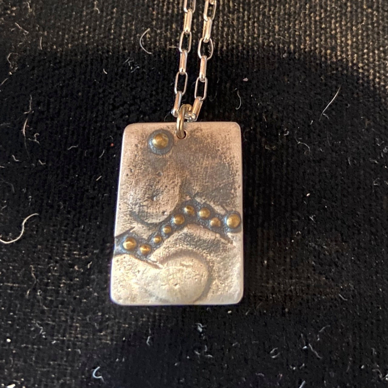 Necklace - silver, bronze