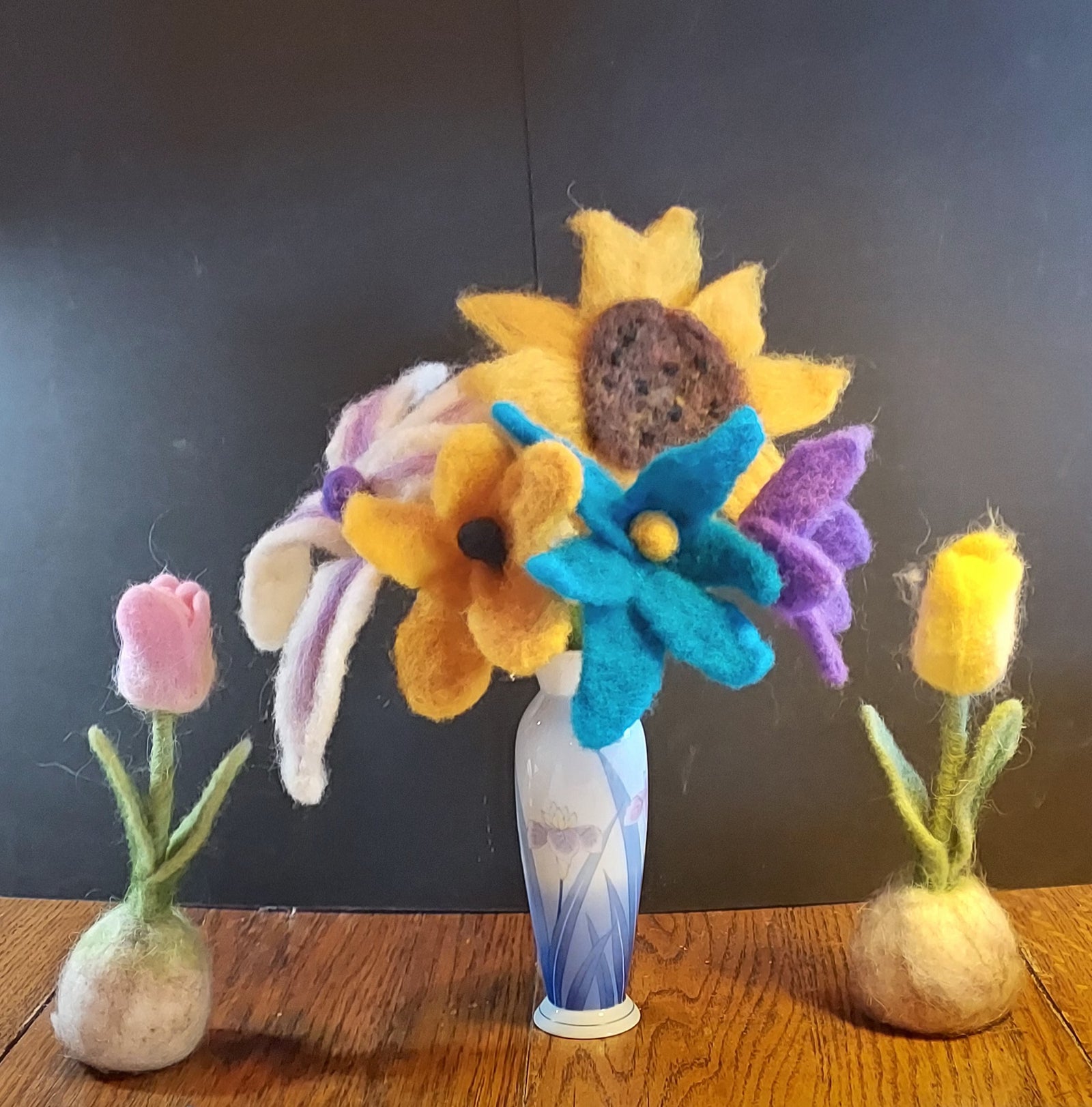 Needle-felted Flowers